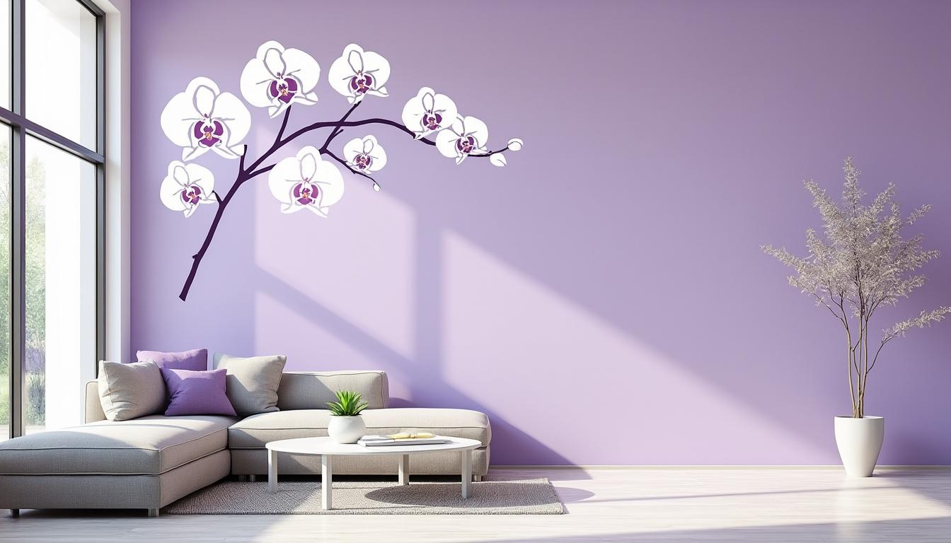 sublimez votre intérieur avec le pochoir orchidée ! idéal pour décorer vos murs, il apporte une touche florale élégante et raffinée à chaque pièce de votre maison.