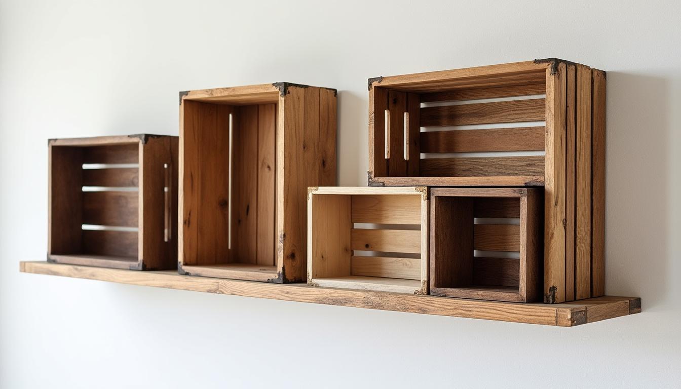 découvrez comment fabriquer une étagère murale originale en utilisant des caisses en bois grâce à ce guide facile à suivre, parfait pour personnaliser votre intérieur avec une touche diy.