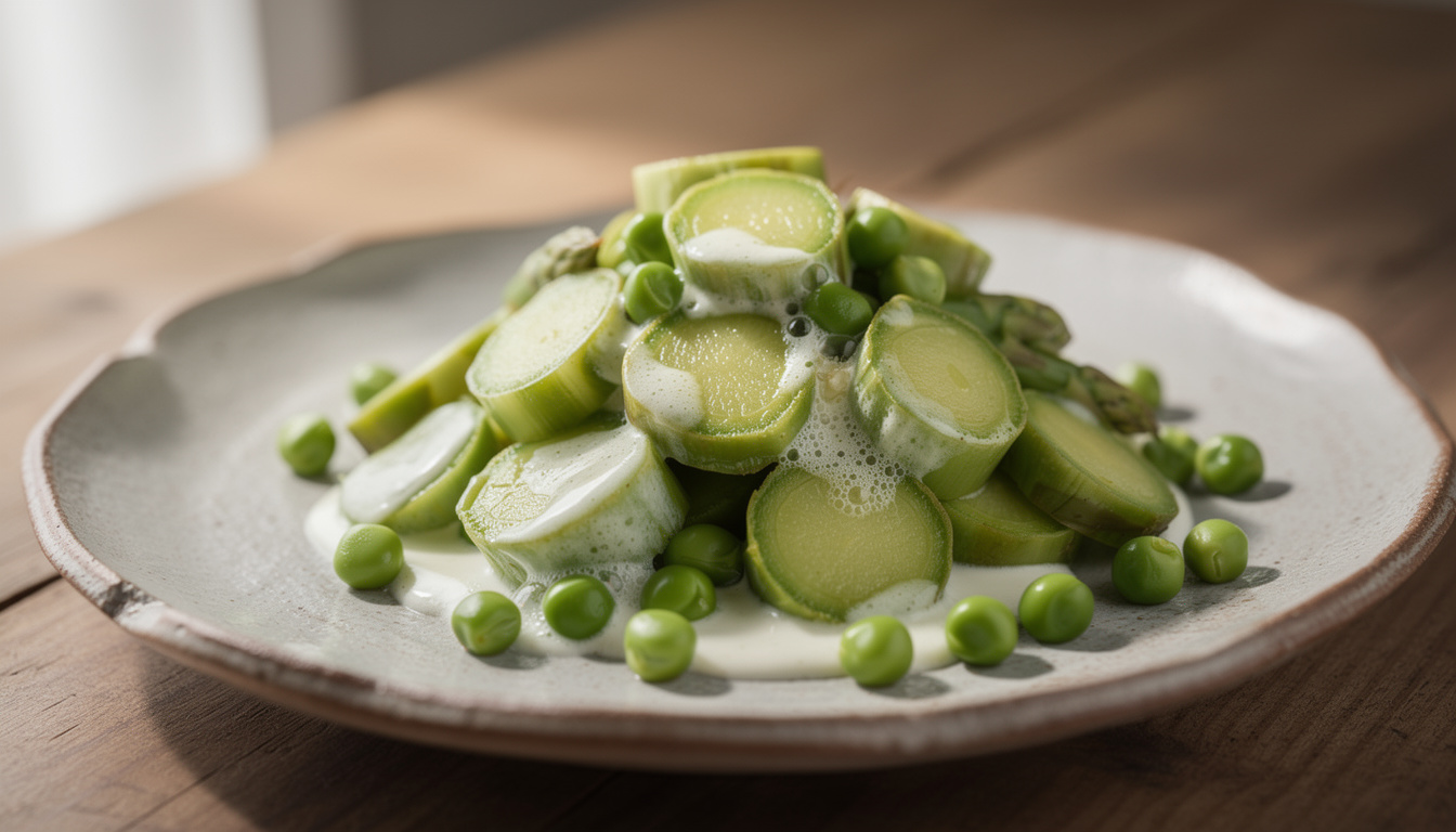 découvrez des recettes fraîches et savoureuses avec nos délices printaniers : asperges croquantes et petits pois frais, parfaits pour une cuisine légère et gourmande.