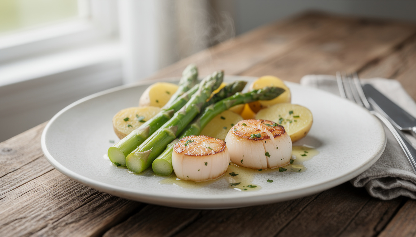 découvrez nos délices printaniers mettant en vedette des asperges croquantes et des petits pois frais, pour des plats savoureux et légers parfaits pour la saison.