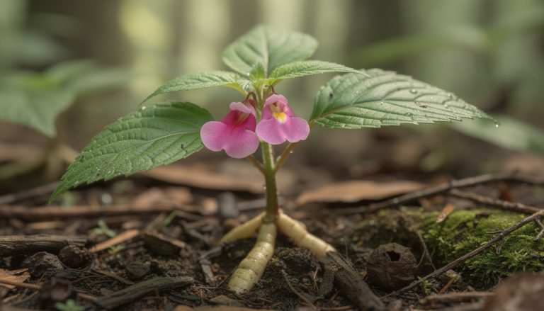 découvrez l'impatiens tubéreuse de qingchengshan, également connue sous le nom de balsamine tubéreuse chinoise, impatiens qingchanganica, une véritable merveille botanique aux fleurs délicates et au charme unique.