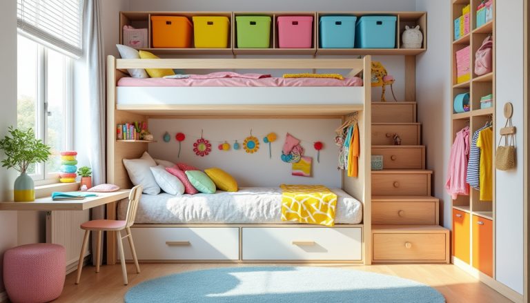 découvrez des astuces ingénieuses pour optimiser l'espace et organiser efficacement le rangement dans la chambre d'enfant, alliant praticité et créativité.