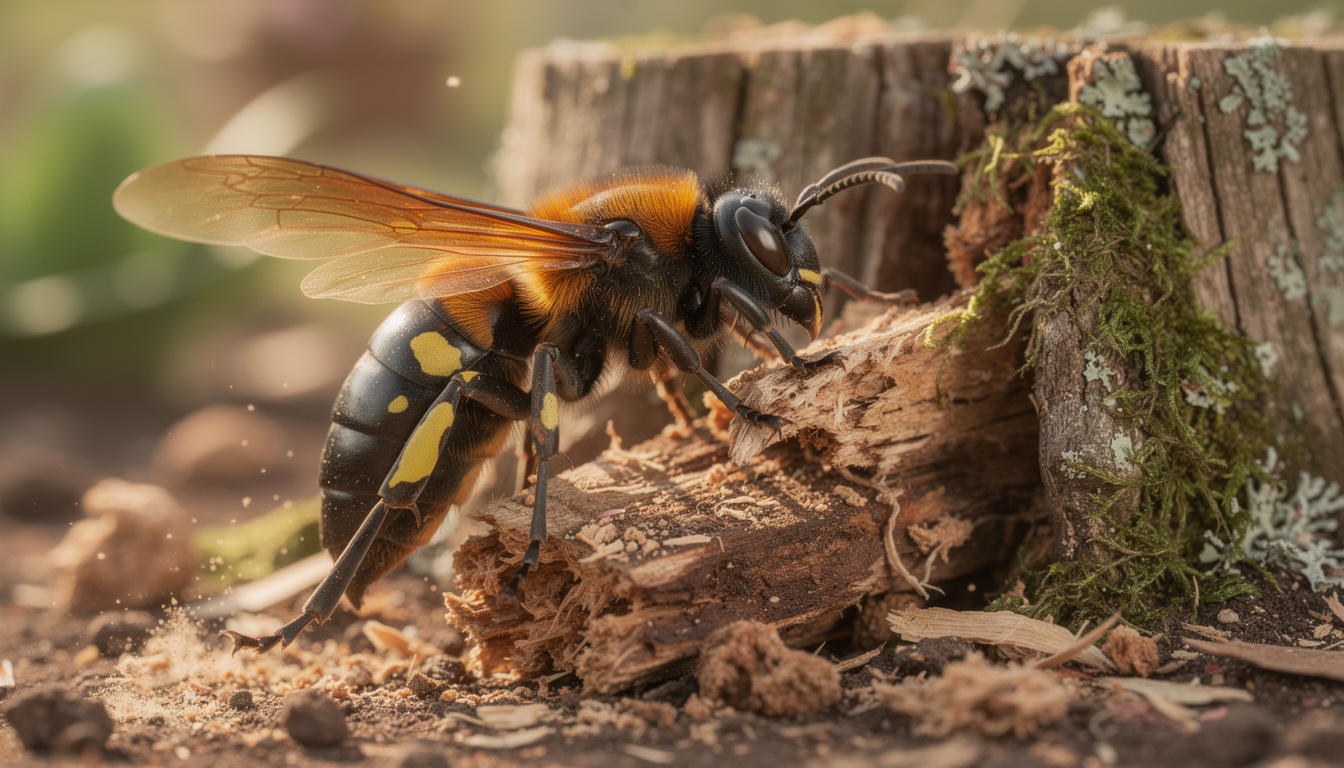 découvrez la scolie des jardins, un insecte fascinant et inoffensif souvent confondu avec un frelon. apprenez à le reconnaître et à apprécier son rôle bénéfique dans la nature.