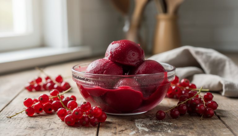 découvrez la recette facile du sorbet maison à la groseille, parfait et rapide, sans besoin d'égrapper les fruits. un dessert frais et savoureux à préparer chez vous !