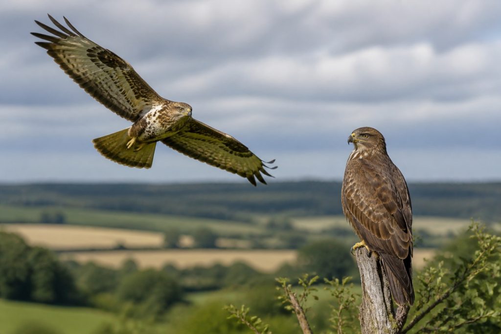 Reconnaître la buse variable en France : caractéristiques, plumage et cri