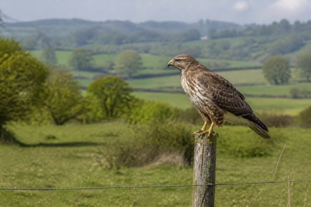 Habitat naturel et techniques de chasse de la buse variable en milieu rural