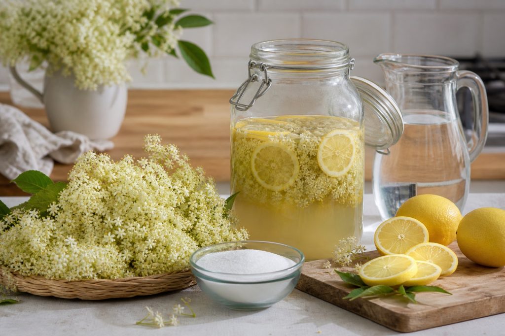 Recette détaillée : comment préparer la limonade fermentée aux fleurs de sureau noir