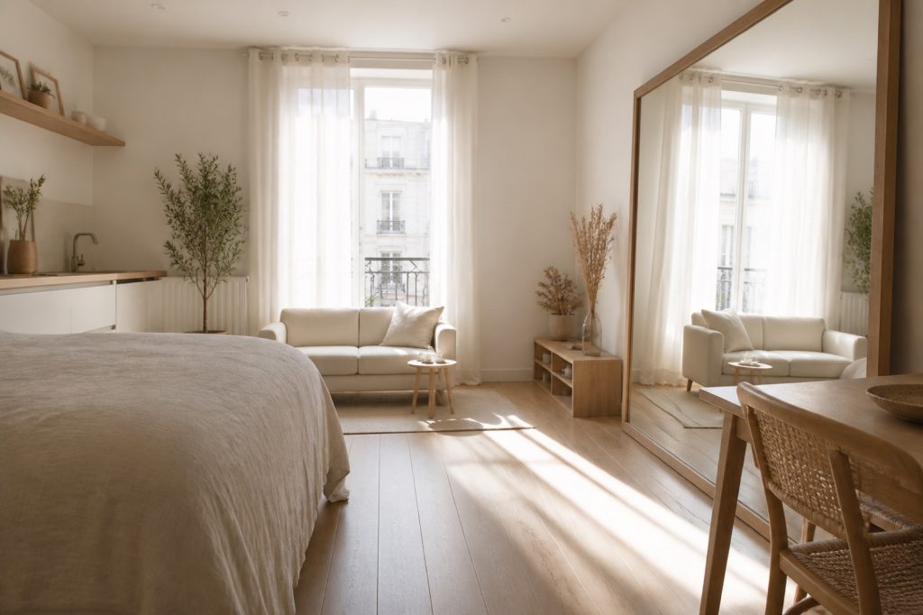 Utiliser la décoration pour agrandir visuellement le studio