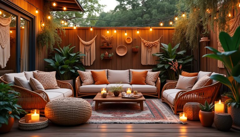 découvrez nos idées et inspirations pour aménager une terrasse bohème cosy et créer un extérieur accueillant, parfait pour profiter de moments conviviaux en toute sérénité.